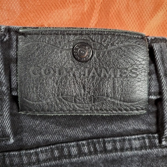 Cody James Jeans Mens 38x35 Night Rider Black Denim Stackable Straight Boot Cut‎ - Picture 12 of 14